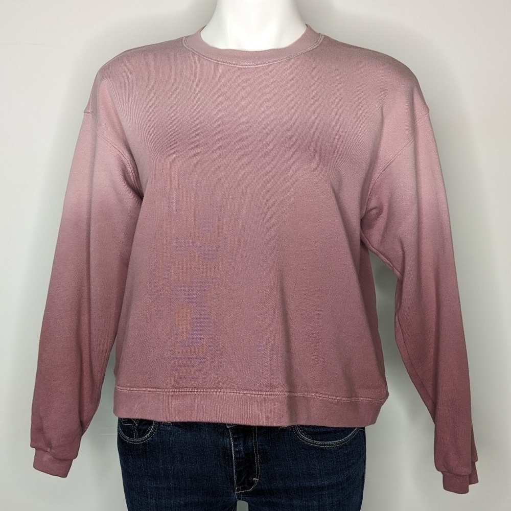 Madewell purple ombre semi cropped sweatshirt XS